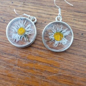 Boucles d'oreilles pâquerettes